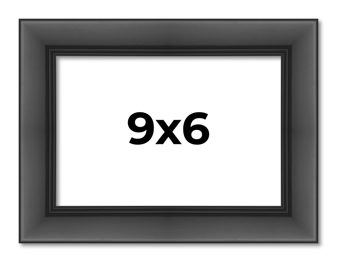 6x9 Refined Picture Frame with UV-Resistant Acrylic & Acid Free Backing, Available in 5 Finishes - Black, Blue, Gold, Silver, and White